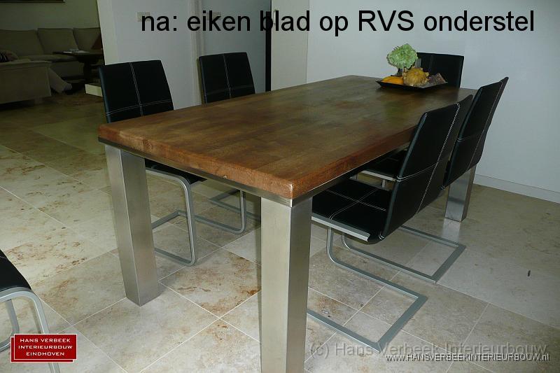 na eiken blad op RVS onderstel.JPG